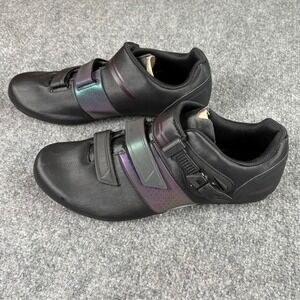 Santic Cycling Shoes Men 45EU 10.5 US SPD-Compatible Black Iridescent Strap Clip